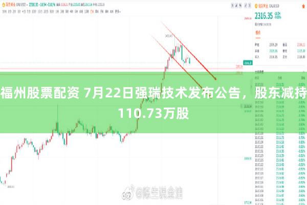 福州股票配资 7月22日强瑞技术发布公告，股东减持110.73万股