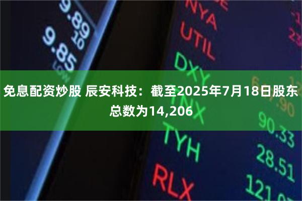 免息配资炒股 辰安科技：截至2025年7月18日股东总数为14,206