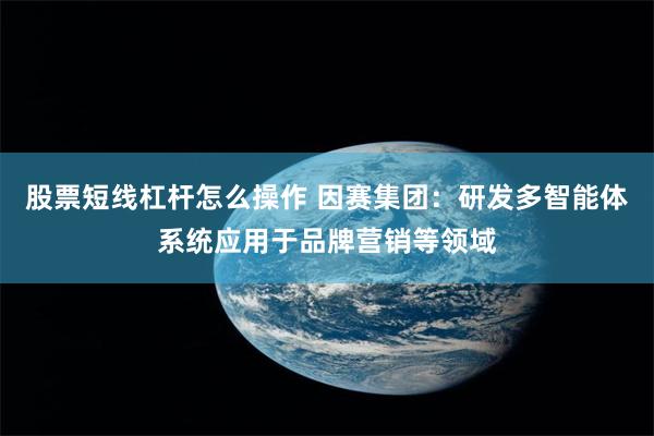 股票短线杠杆怎么操作 因赛集团：研发多智能体系统应用于品牌营销等领域