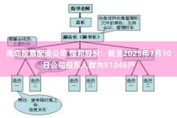 青岛股票配资公司 恒邦股份：截至2025年7月10日公司股东人数为51046户