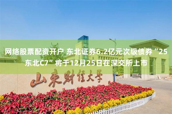 网络股票配资开户 东北证券6.2亿元次级债券“25东北C7”将于12月25日在深交所上市