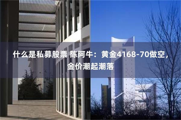 什么是私募股票 陈阿牛：黄金4168-70做空，金价潮起潮落